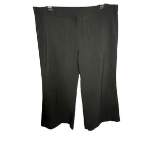 Vanity Black Pinstripe Wide Leg Stretchy Cropped Pants